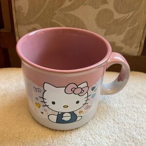 Hello Kitty with Hearts Oversized Mug, pink & white ADORABLE NWT